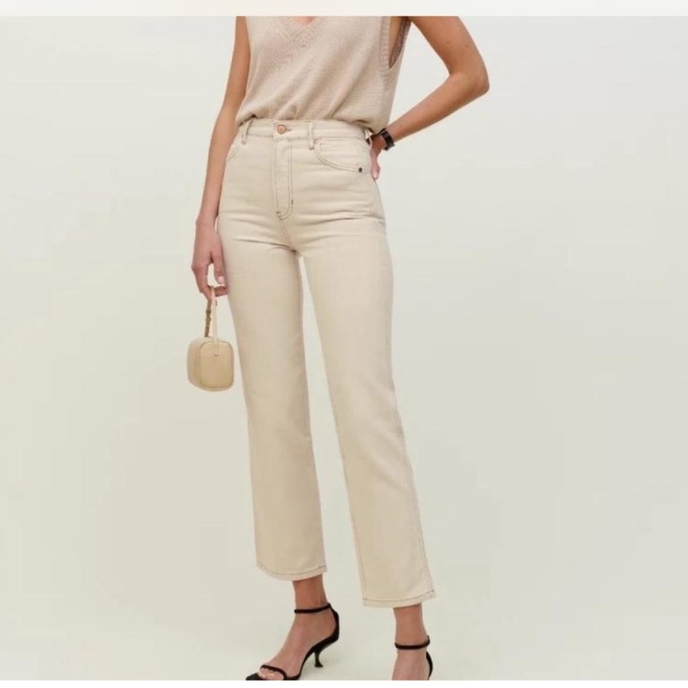 Reformation Cynthia high rise straight jeans